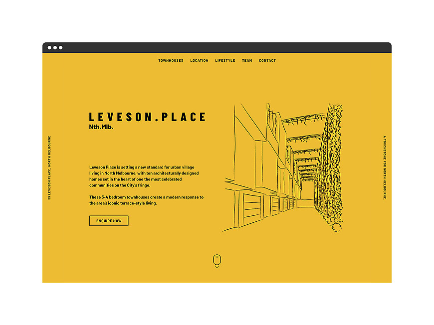 Leveson Place, North Melbourne Townhouses - Website Design and Development by Small & Co
