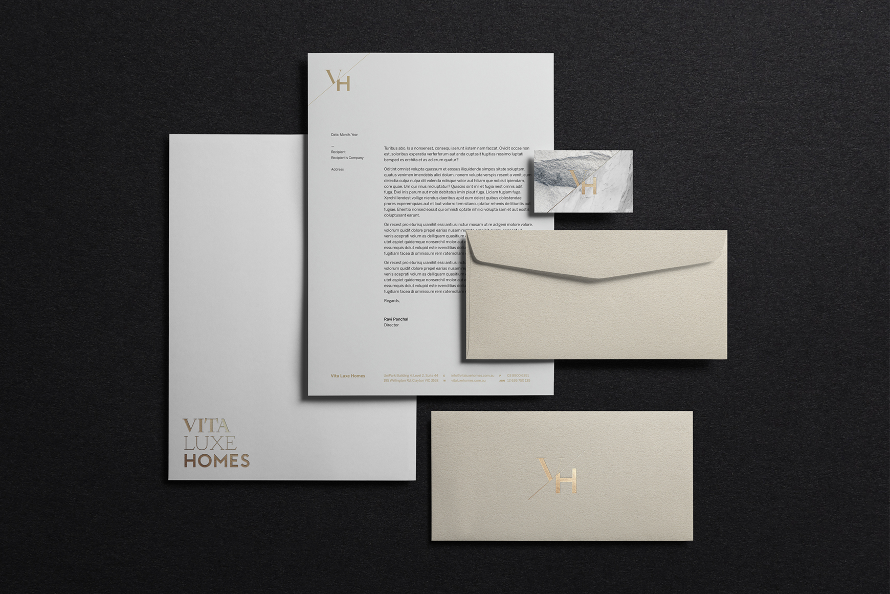 Vita Luxe Homes — Stationery Design